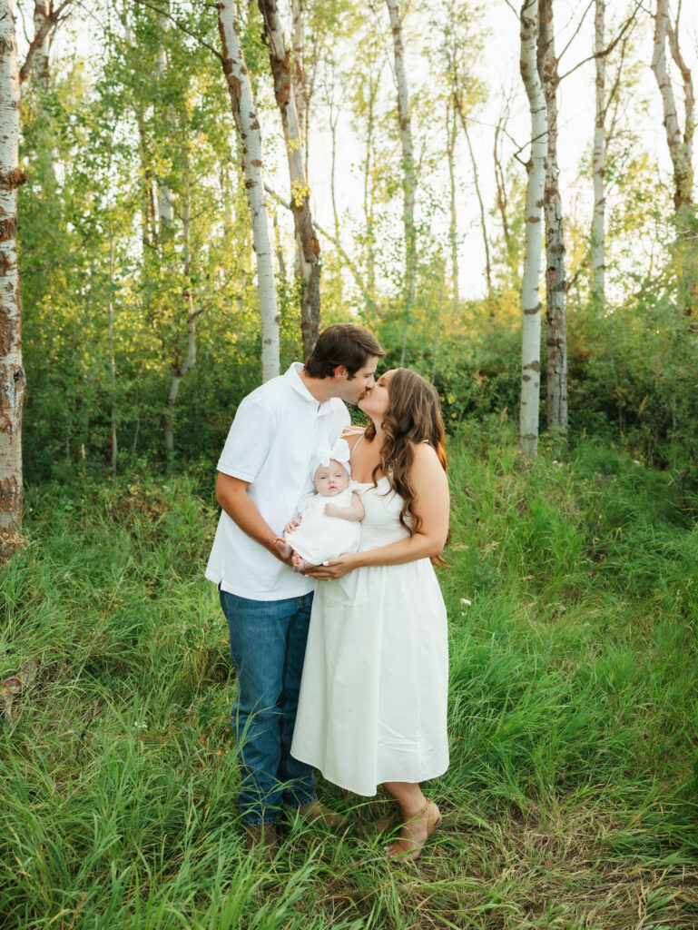 A relaxed late summer engagement session in East Spokane featuring golden fields, natural light, and an outdoors-loving couple.